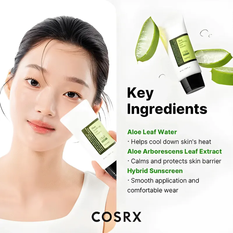 COSRX Aloe Soothing Sun Cream SPF 50+ PA+++ - Image 4