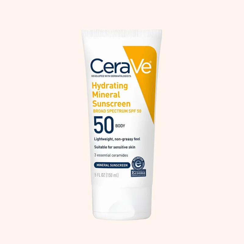 CeraVe Hydrating Mineral Sunscreen SPF 50 Body Lotion 150ml - Image 2