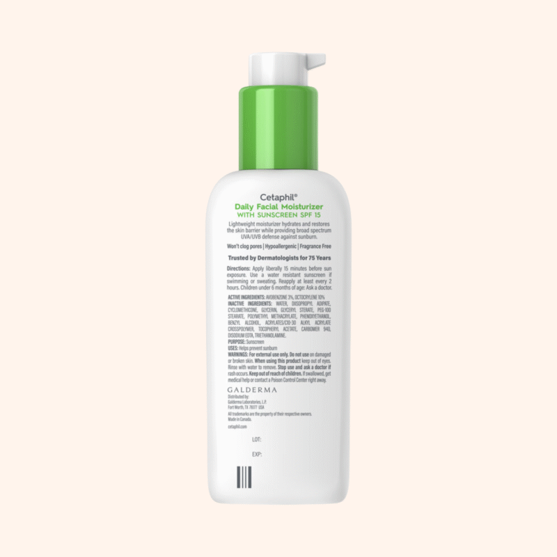 Cetaphil Daily Facial Moisturizer With Sunscreen SPF 15 - Image 2