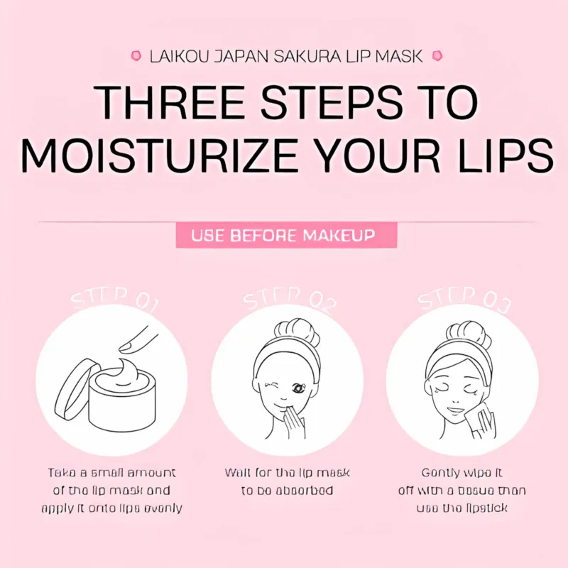 LAIKOU Japan Sakura Lip Mask - Image 5
